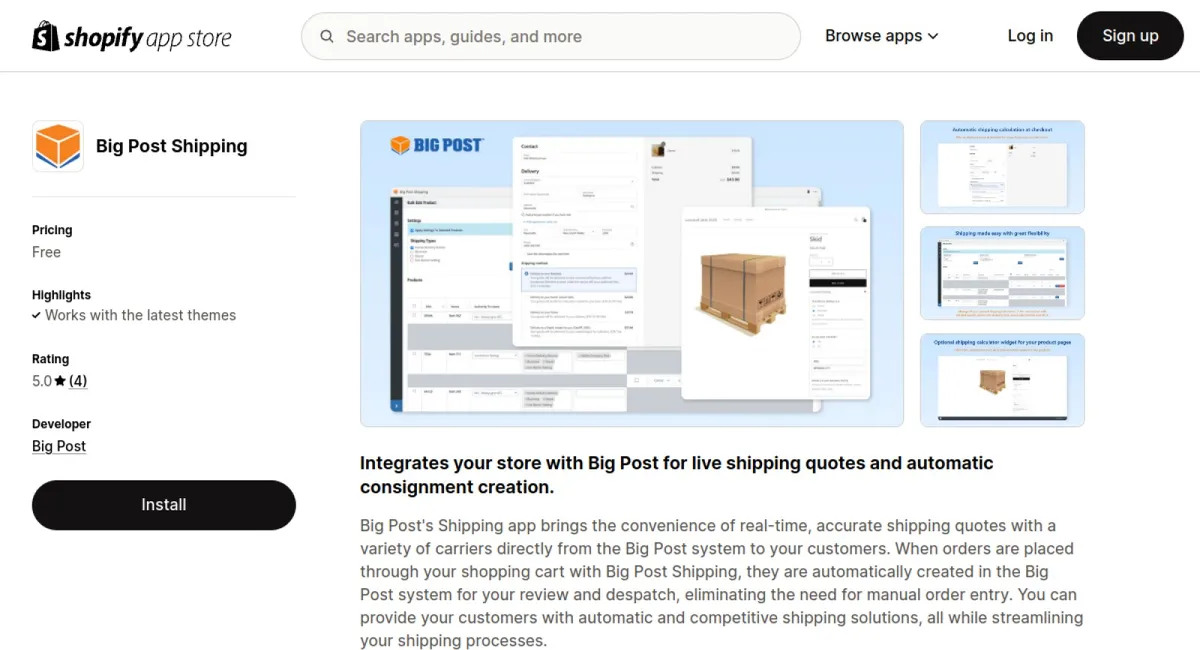 Big Post Shipping cover