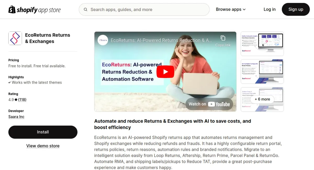 EcoReturns Returns &amp; Exchanges cover