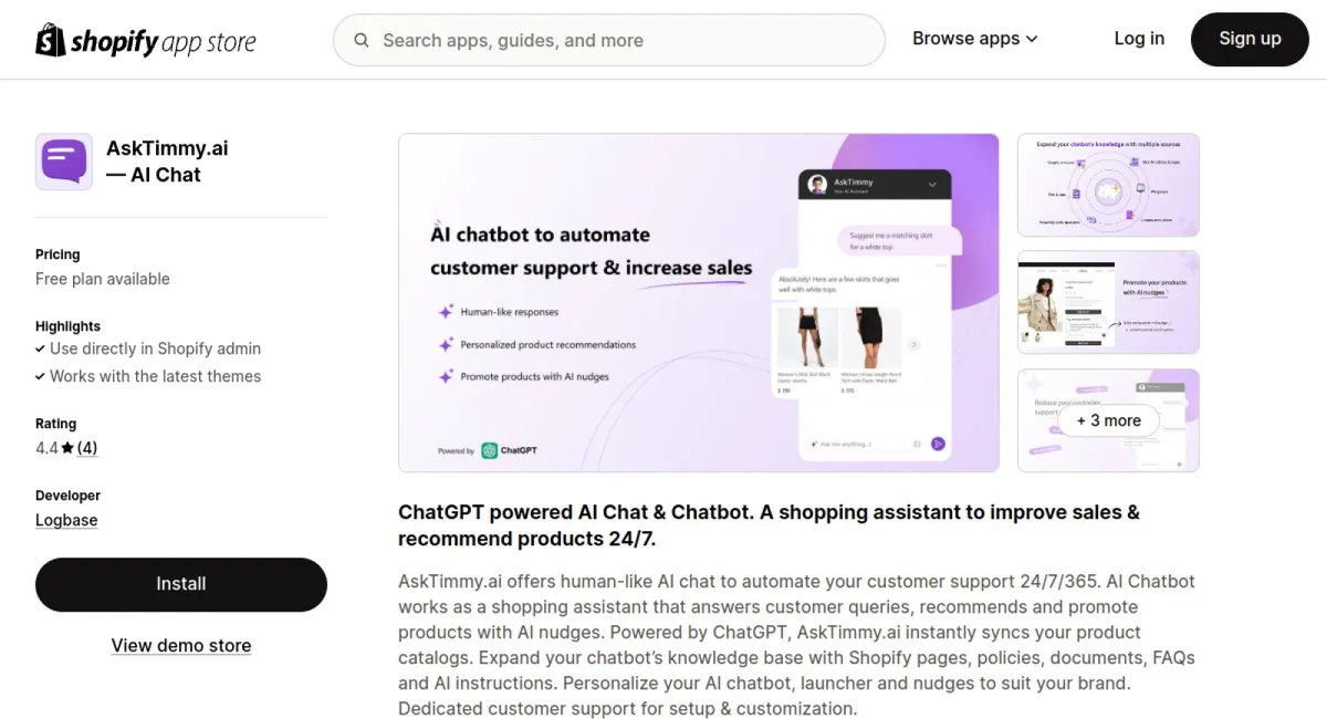 AskTimmy.ai — AI Chat Bot cover