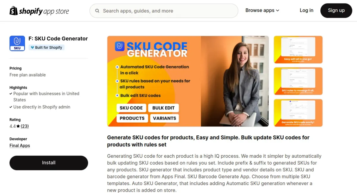 F: SKU Code Generator cover