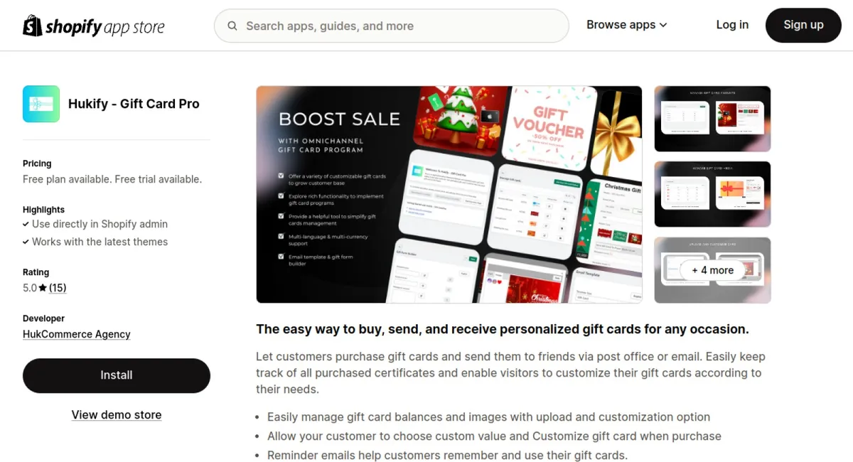 Hukify ‑ Gift Card Pro cover