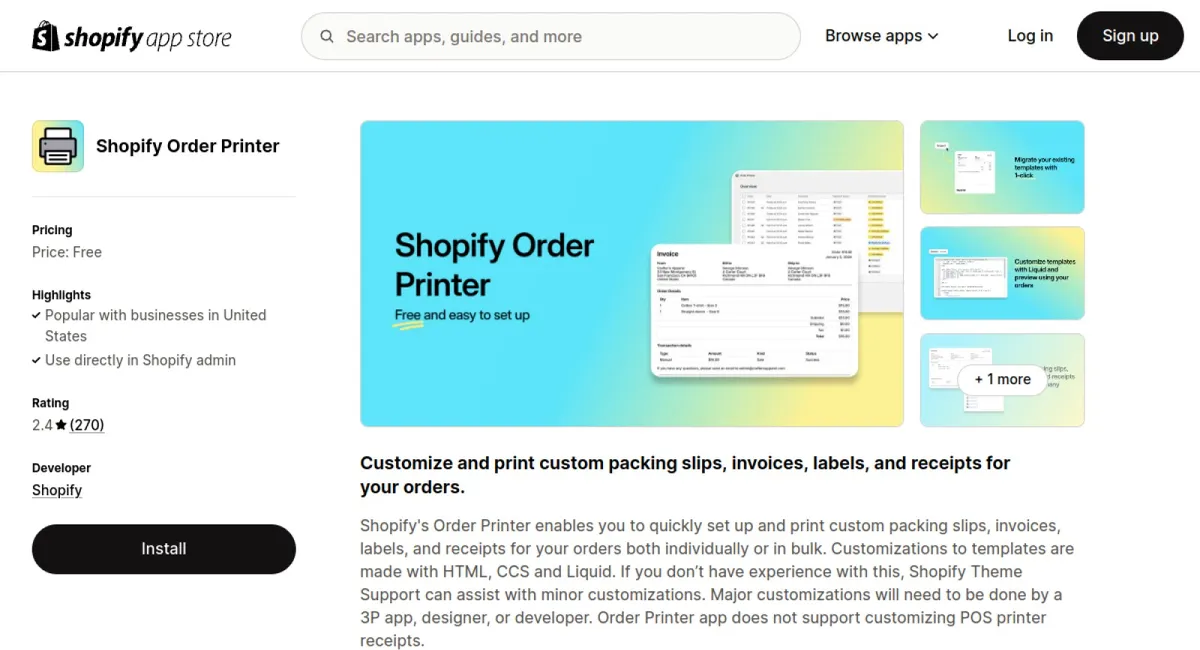 Shopify Order Printer cover