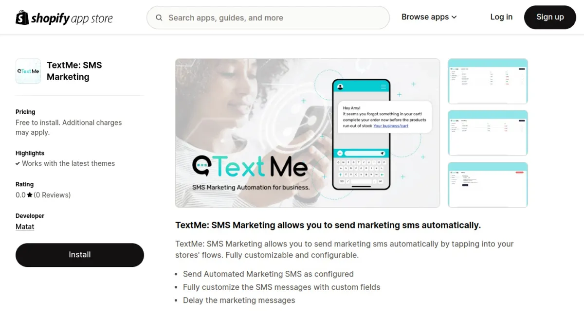 TextMe: SMS Marketing cover