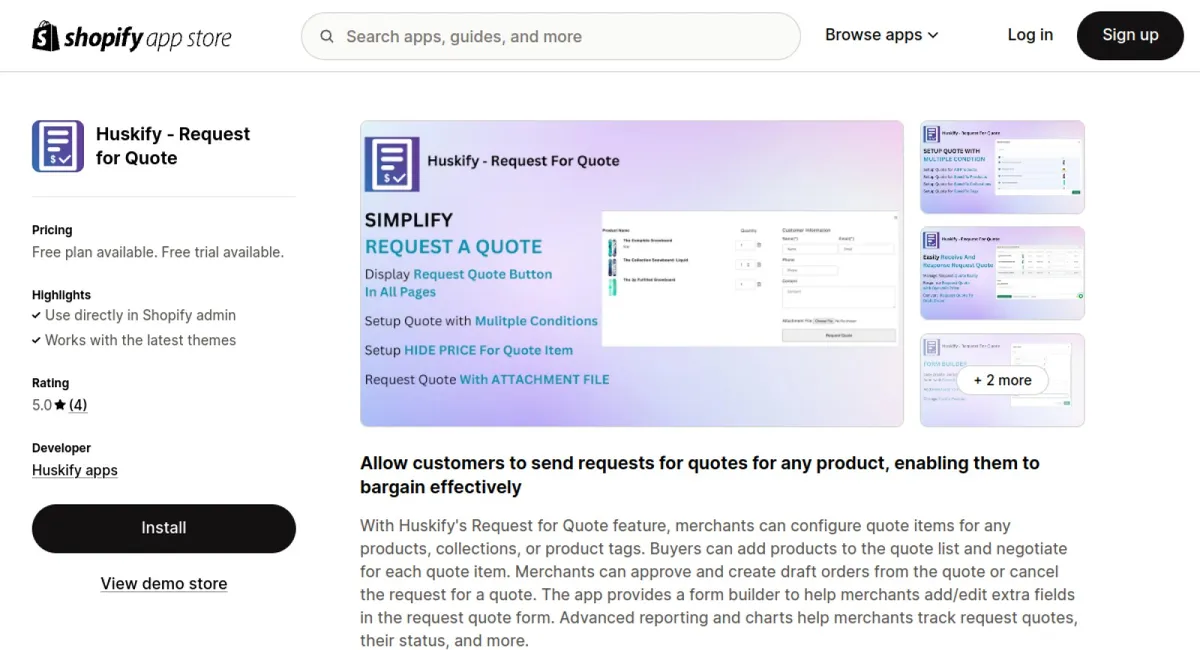 Huskify ‑ Request for Quote cover