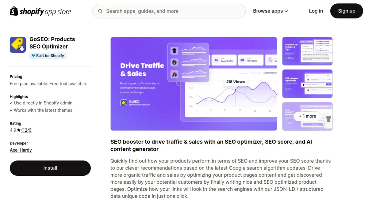 GoSEO: Products SEO Optimizer cover