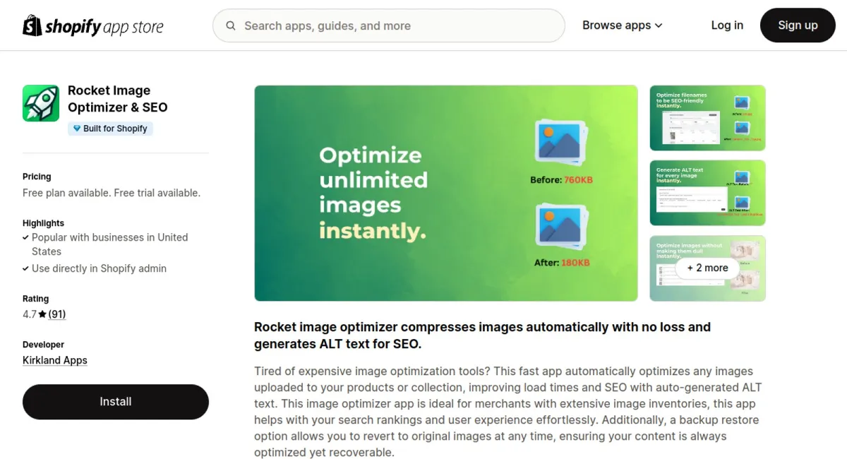 Rocket Image Optimizer &amp; SEO cover