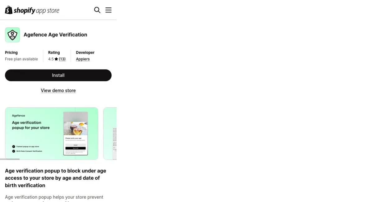 Agefence Age Verification cover