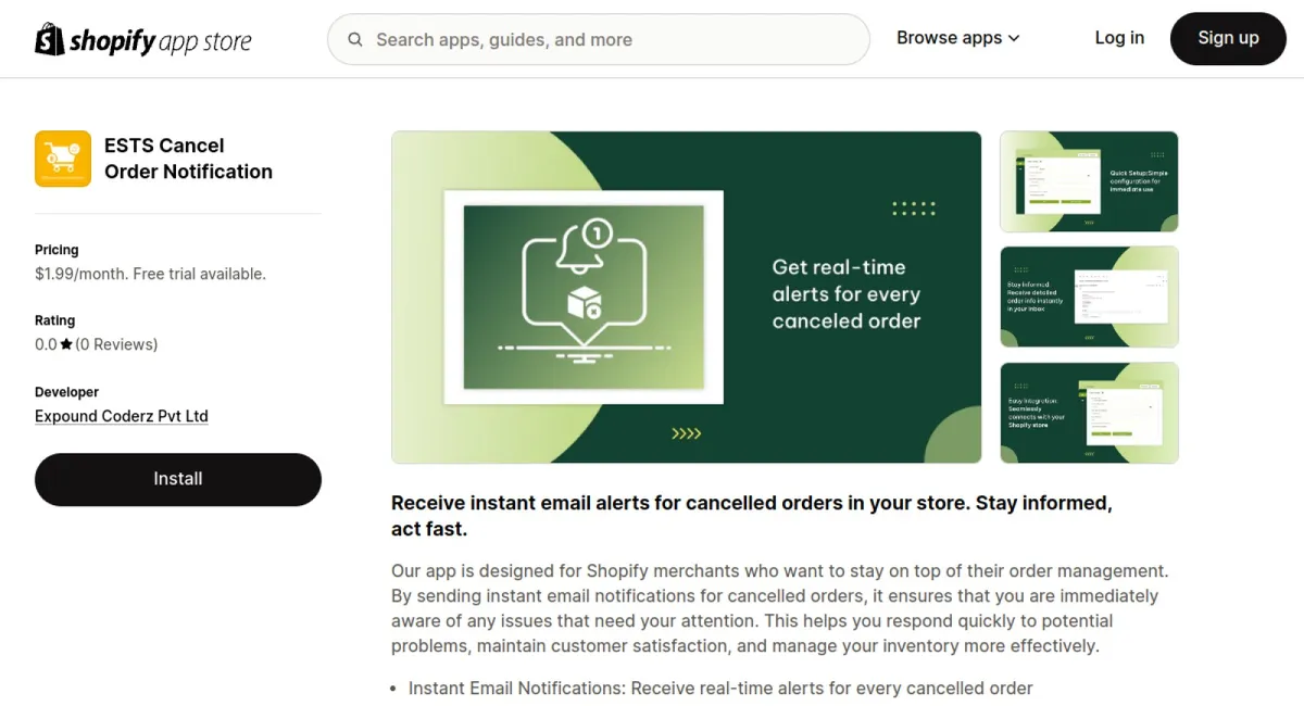 ESTS Cancel Order Notification cover