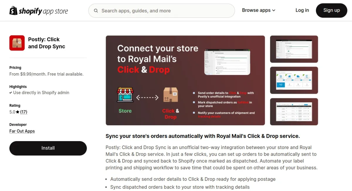 Postly: Click and Drop Sync cover