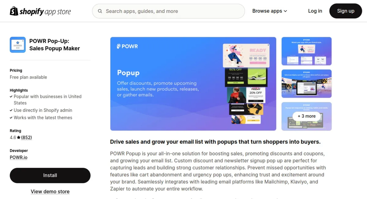 POWR Email Popup Sales Pop Ups cover