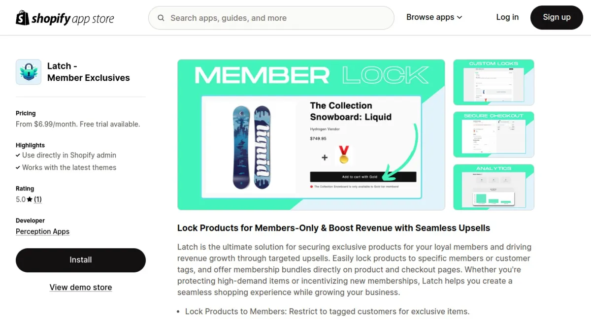 Latch ‑ Restricted Products cover