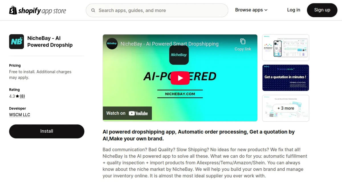 NicheBay ‑ AI Powered Dropship cover