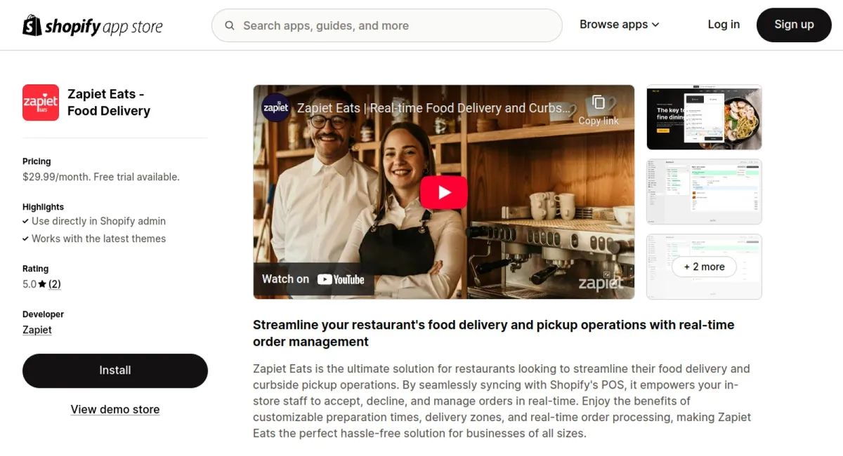 Zapiet Eats ‑ Restaurants cover