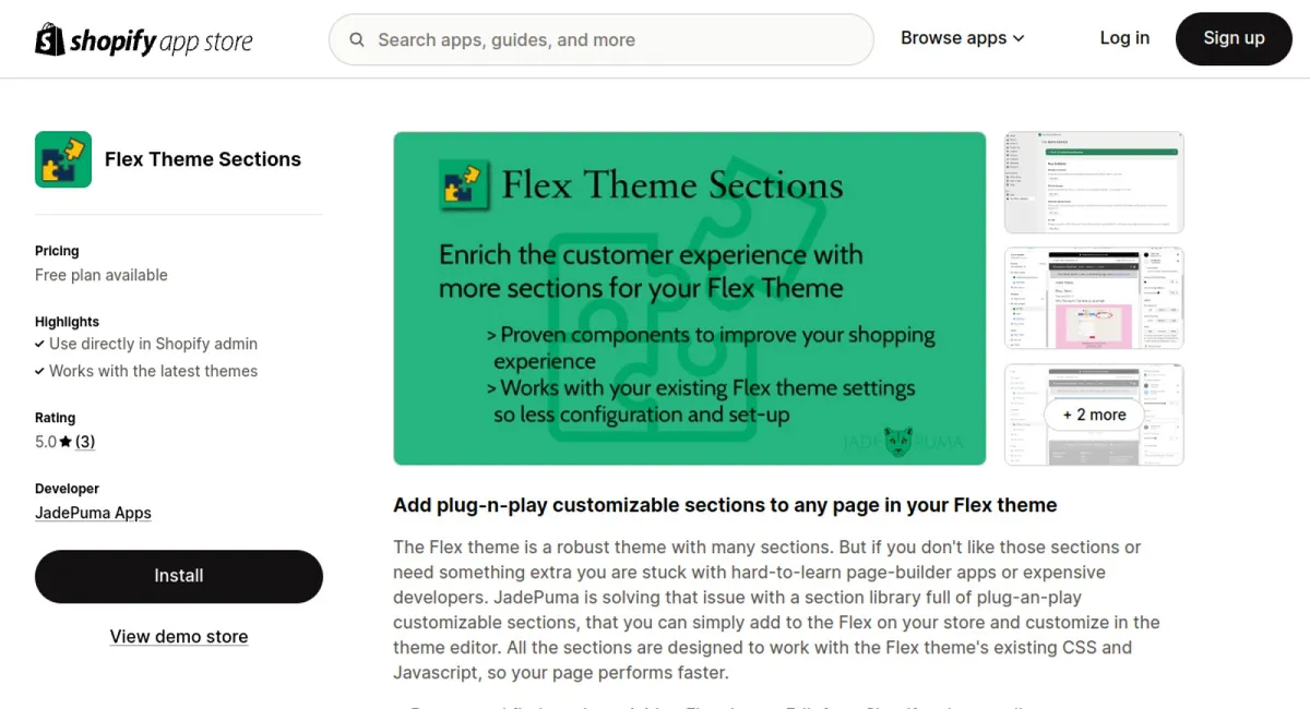 Flex Theme Sections cover
