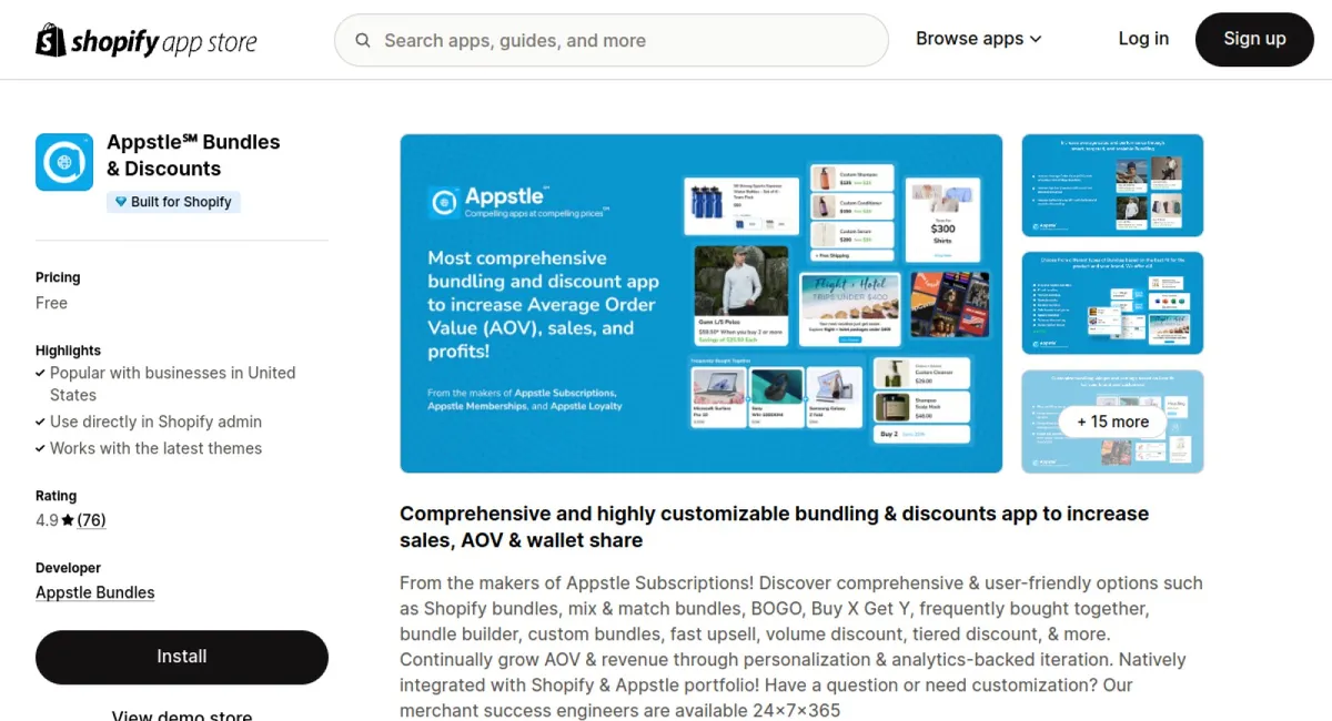 Appstle℠ Bundles &amp; Discounts cover