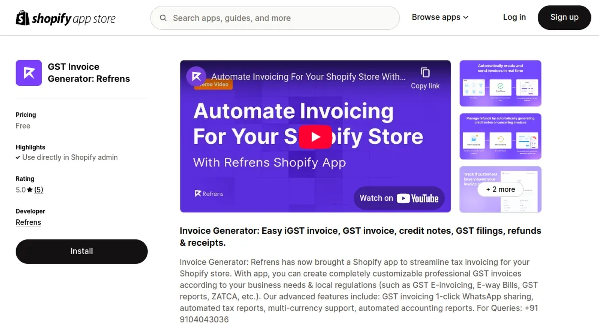GST Invoice Generator: Refrens cover