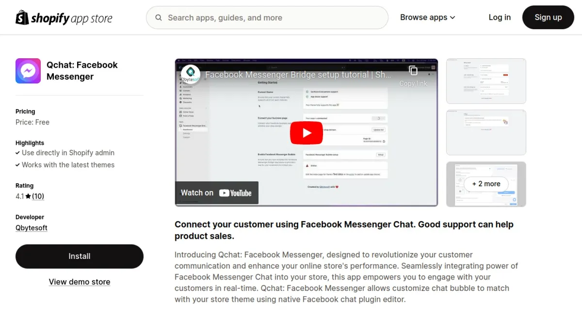 Qchat: Facebook Messenger cover