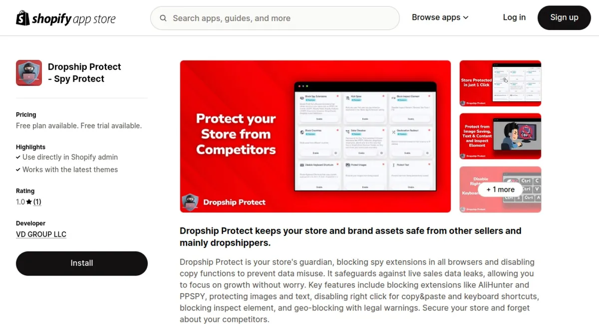 Dropship Protect ‑ Spy Protect cover