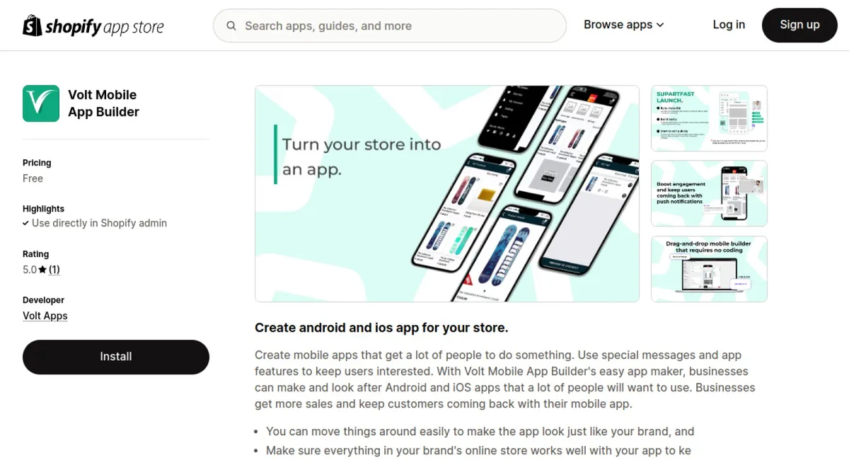 Volt Mobile App Builder cover