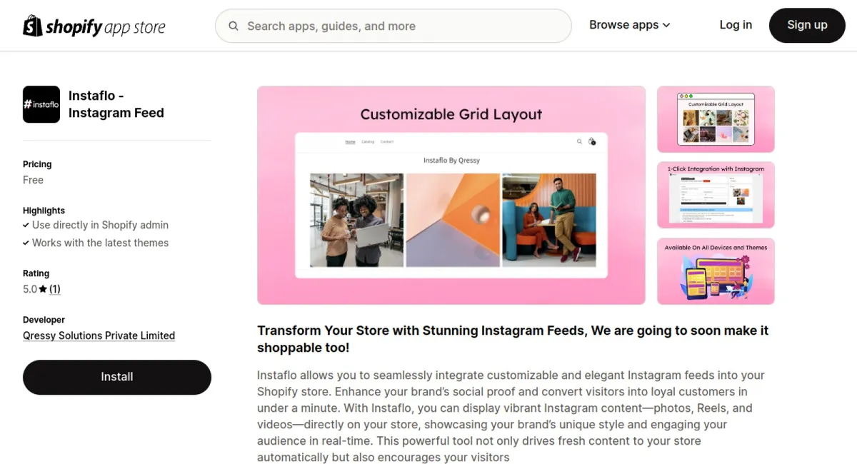 Instaflo ‑ Instagram Feed cover