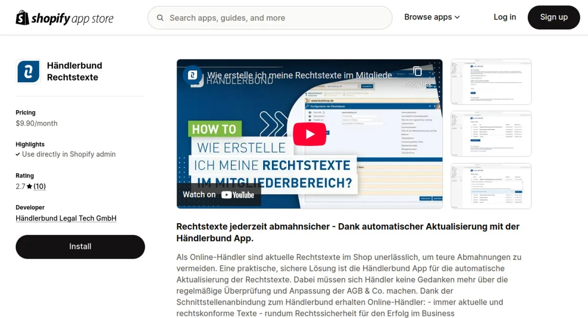 Händlerbund Rechtstexte cover