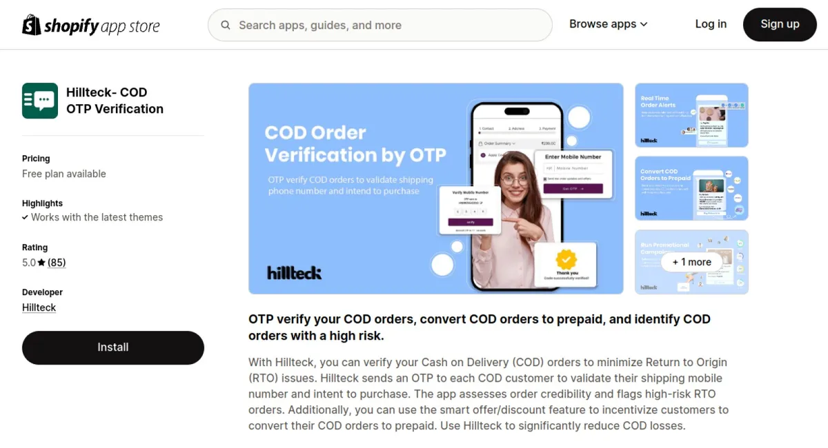Hillteck‑ COD OTP Verification cover