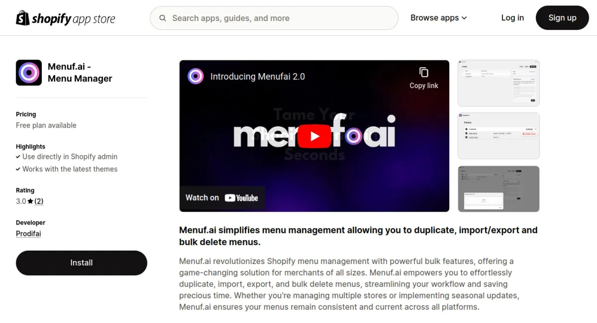 Menuf.ai ‑ Menu Manager cover