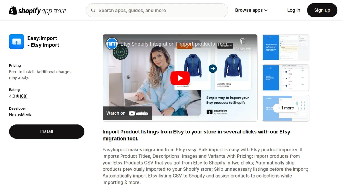 Easy:Import ‑ Etsy Import cover