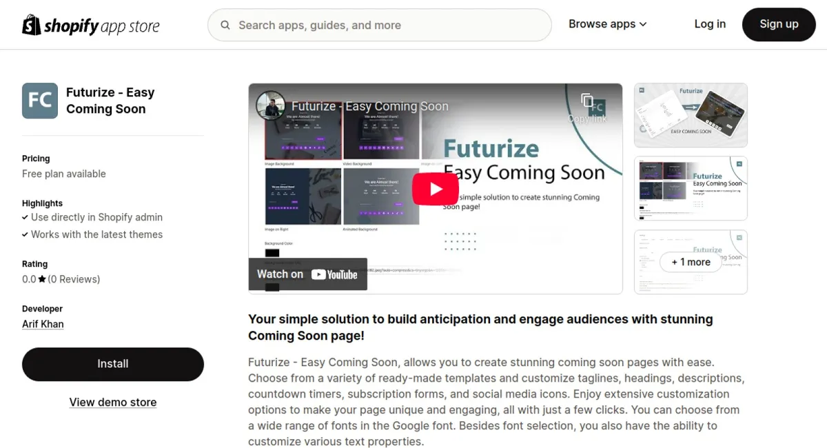 Futurize ‑ Easy Coming Soon cover