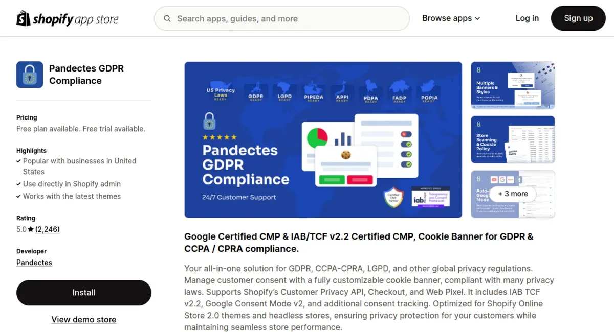 Pandectes GDPR Compliance cover