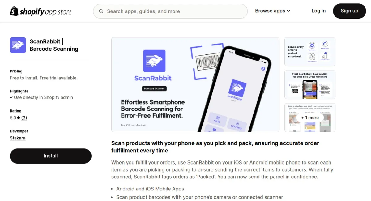 Scanrabbit | Order Packing cover