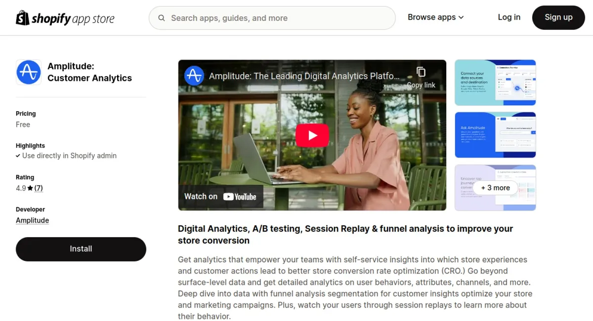 Amplitude: Customer Analytics cover