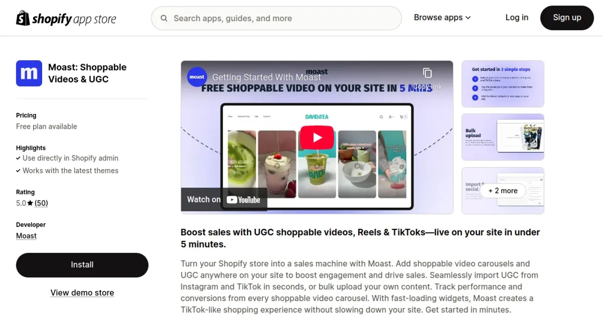 Moast Shoppable Videos &amp; UGC cover