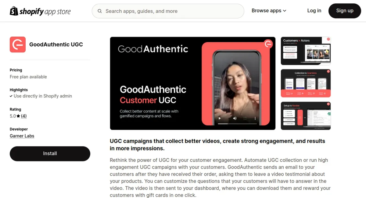 GoodAuthentic UGC cover