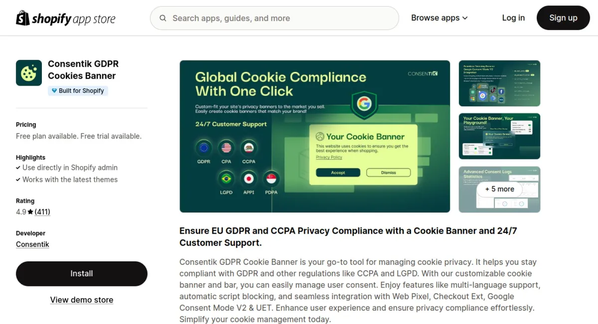 Consentik GDPR Cookies Banner cover