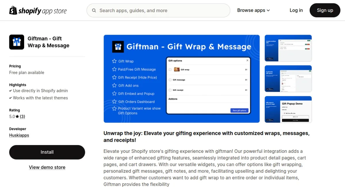 Giftman ‑ Gift Wrap &amp; Message cover