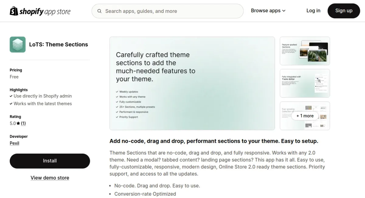 LoTS: Theme Sections cover