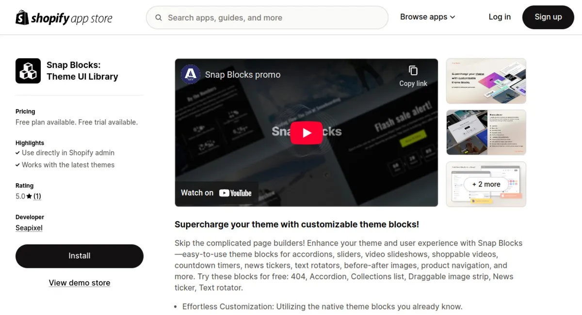 Snap Blocks: Theme UI Library cover