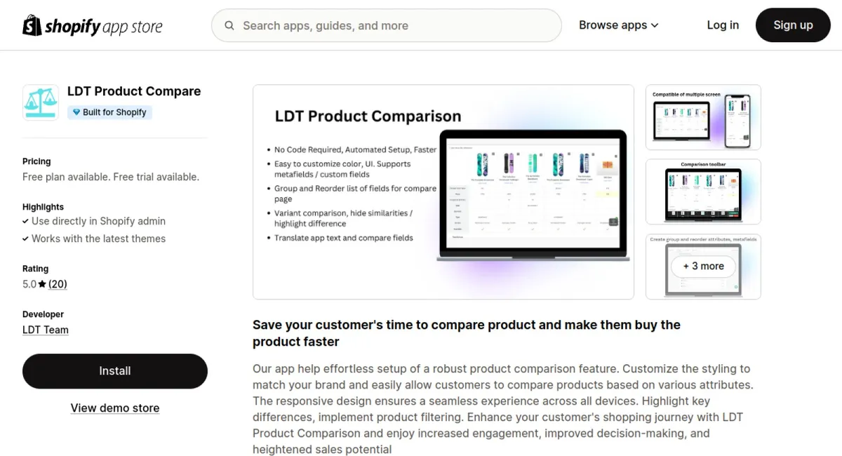 LDT Product Compare cover