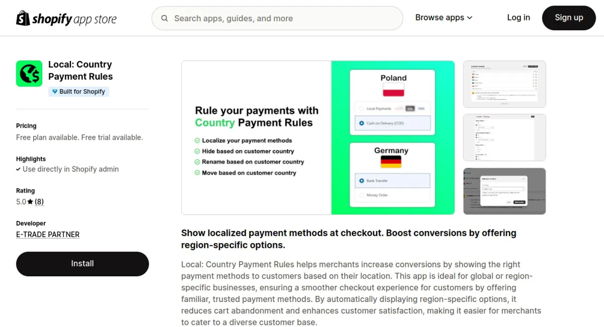 Local: Country Payment Rules cover