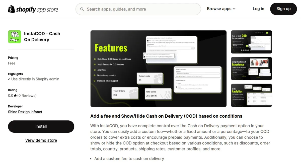 InstaCOD ‑ Cash On Delivery cover