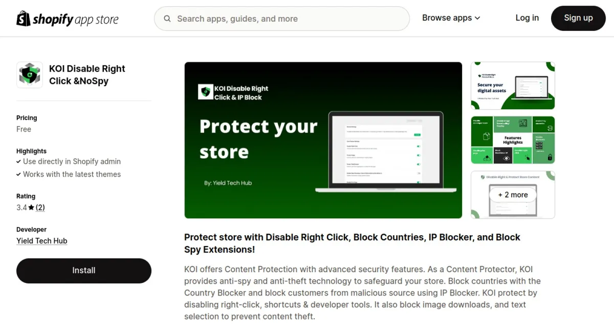 KOI Disable Right Click &amp;NoSpy cover