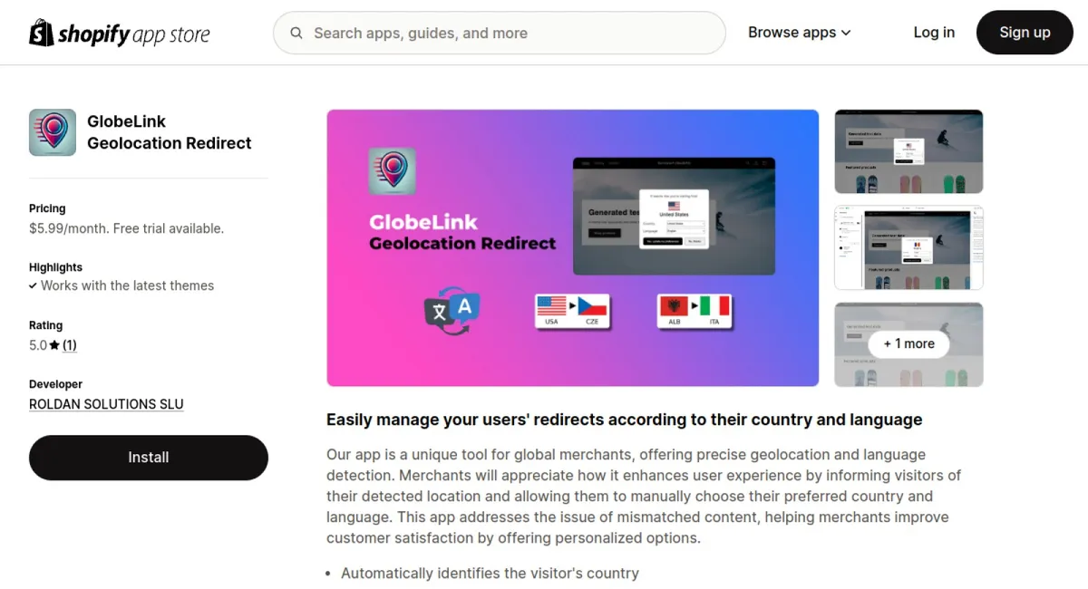 GlobeLink Geolocation Redirect cover