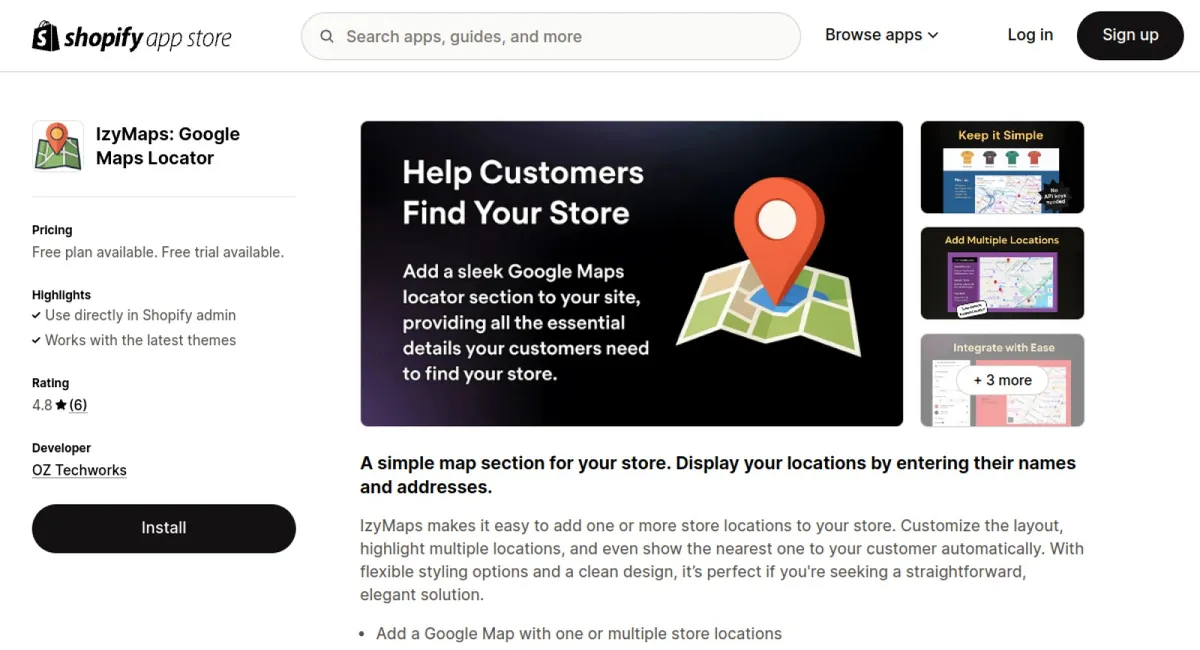 IzyMaps: Google Maps Locator cover