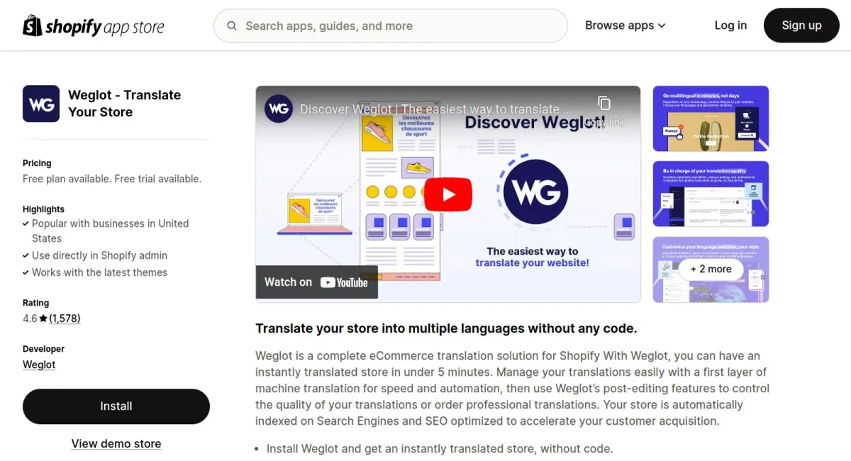 Weglot ‑ Translate Your Store cover