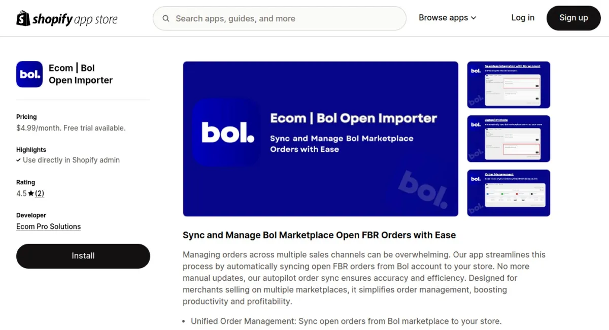 Ecom | Bol Open Importer cover