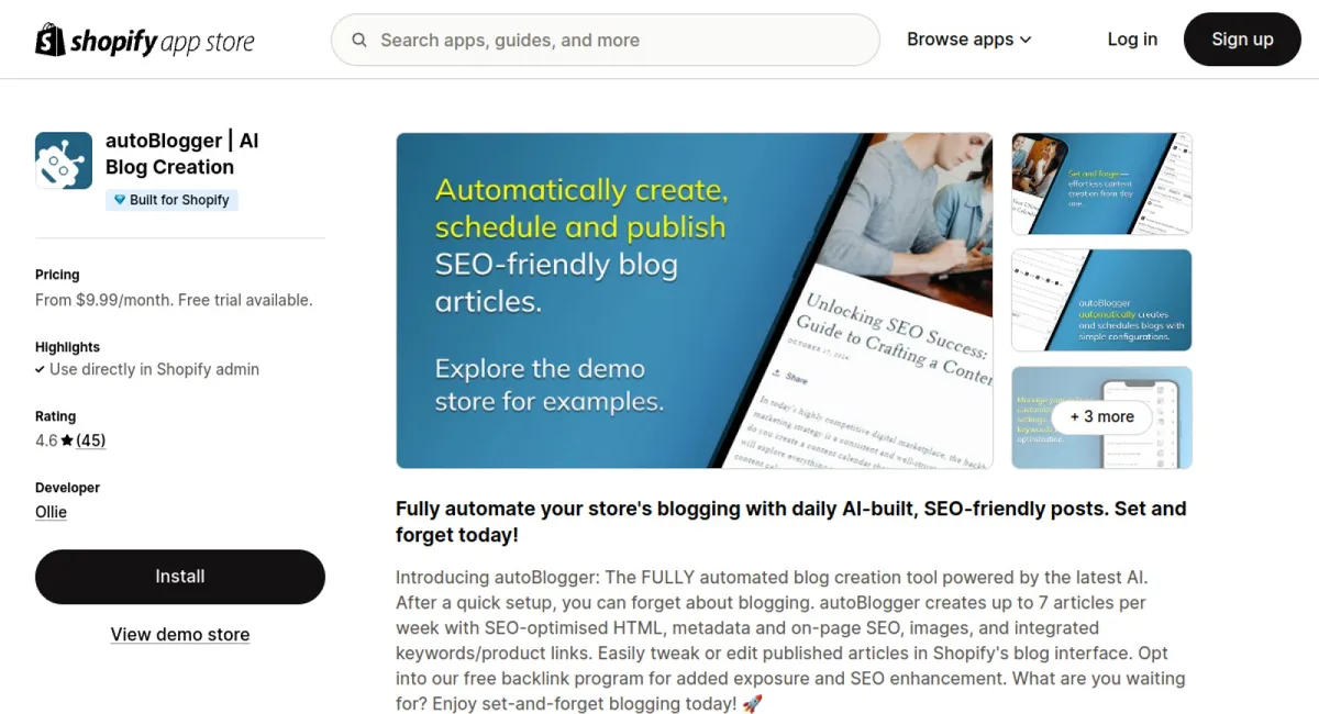 autoBlogger | AI Blog Creator cover