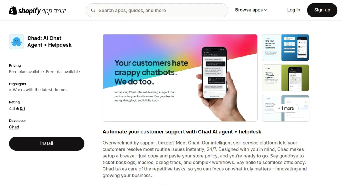 Chad: AI Chat Agent + Helpdesk cover