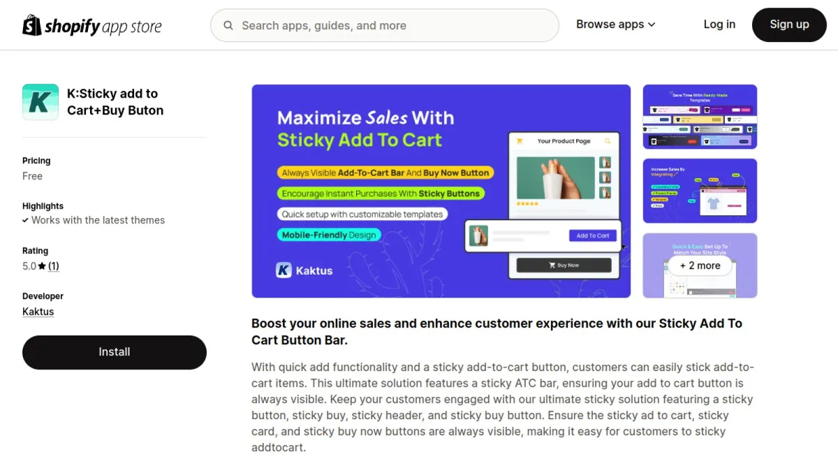K:Sticky add to Cart+Buy Buton cover