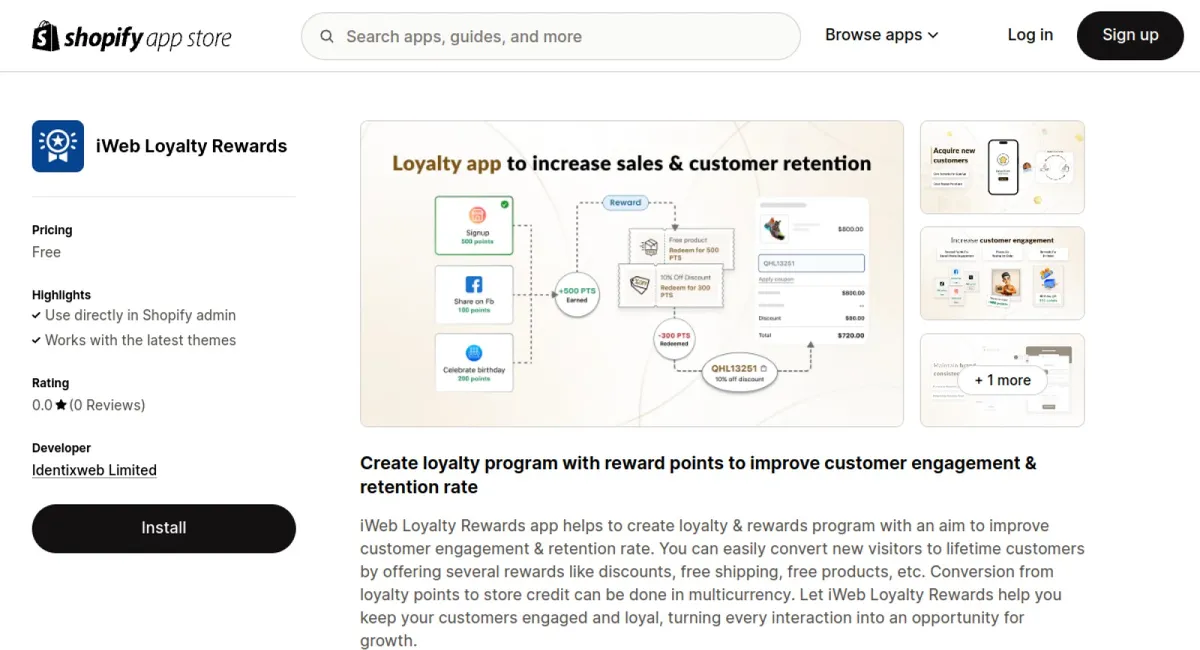 iWeb Loyalty Rewards cover